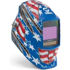 Hegesztő fejpajzs automata Miller,Digital Elite™ STARS &amp; STRIPES,9-13, 96x58mm,4 érz., AVI-ra is, 281002