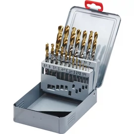 Csigafúró készlet 1-10mm/0,5 19db-os nagy teljesítményű HSS-TIN  SWISS+TECH  SWT1259010A 