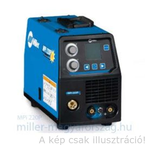 Miller MPI220P kompakt, több funk.(Szinergikus MIG impulzus, AVI, BKI) inv. hegesztőgép,testkábellel,230 V,200 A/35% ,16kg  059016014