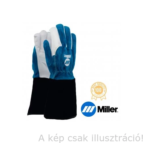 Hegesztő kesztyű AVI Miller, hosszú fekete mandzsetta finom kecskebőr tenyér és kék marhabőr kézfej, 11-es  758081009