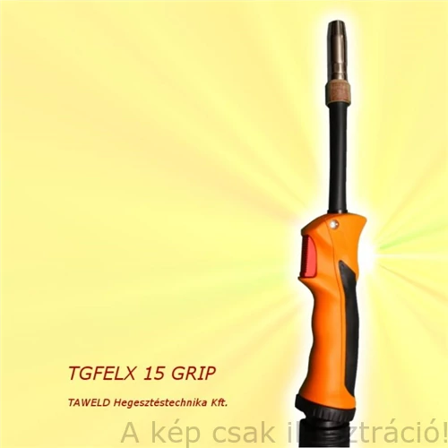 MIG/MAG pisztoly TGFLEX15 F 5m flexibilis nyakkal, gázhűtéses 160A CO2 & 140A kevertgázzal 60% Bi-vel TAWELD 1015543F