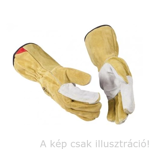 Hegesztő kesztyű teljesen bélelt marha hasítottbőr, sárga hosszú GUIDE 480 (6p/cs) 8-as méret Akciós!