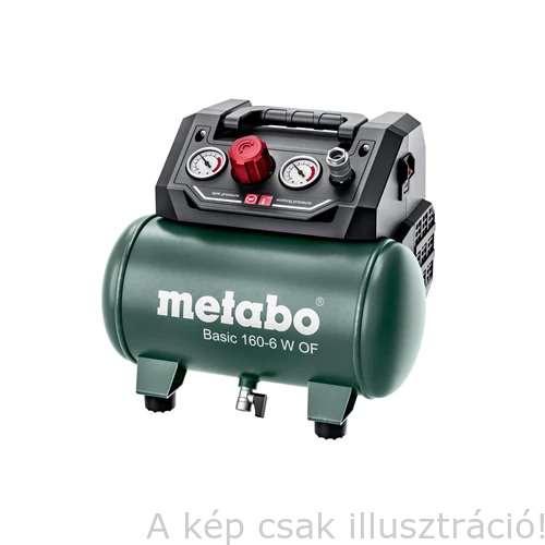 METABO kompresszor Basic 160-6 W OF 6 liter, 8 bar, 8,4kg,65 l/min  (601501000)