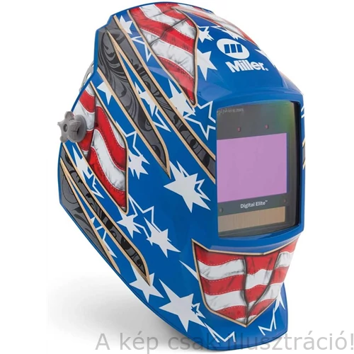 Hegesztő fejpajzs automata Miller,Digital Elite™ STARS & STRIPES,9-13, 96x58mm,4 érz., AVI-ra is, 281002