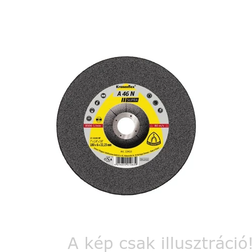 125x6,0x22.2 mm Tisztítókorong Klingspor aluminiumra, A46N SUPRA K2226
