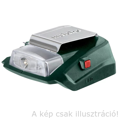 METABO PA 14.4-18 LED-USB Multifunkciós adapter, töltőállomásként, energiaforrásként és lámpaként használható, akku és töltő nélkül