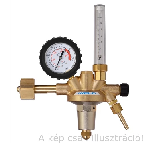 Reduktor Ar/CO2 Dynareg 230/30L rotaméteres, tényleges nyomás: 230/10bar W21,8x1/14″ IW. 5DRGCO230FLO Akció!