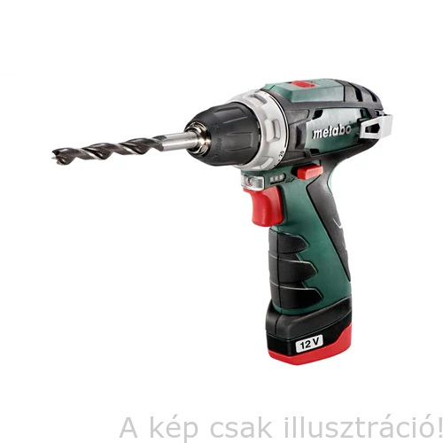 METABO PowerMaxx BS BASIC fúrócsavarozó Set 2db12V/2,0Ah Li-Power akku+ munkalámpa+táska,LC12 töltő 600984500
