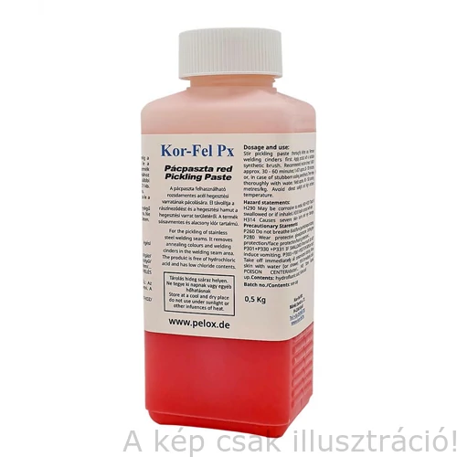 Varrattisztító pácpaszta KOR-FEL 0,5kg/db , rozsdamentes acélhoz piros 