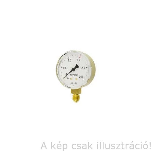 Manométer 'ACETILÉN' kimenő 63mm  2,5/1,5 bar    GCE   9415080