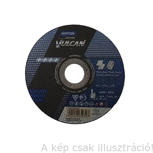 125x1,0mm vágókorong TYROLIT PRÉMIUM (A60S-BF41FA) Acél (25db/csomag) 