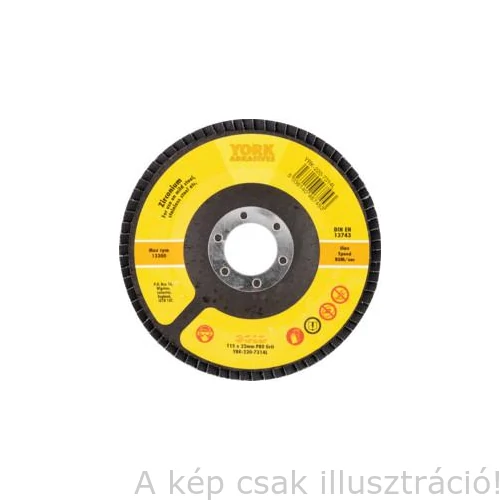 125mm-P120 Lamellás csiszolótárcsa ZIRKONIUM YORK GOLD YRK2207317Q
