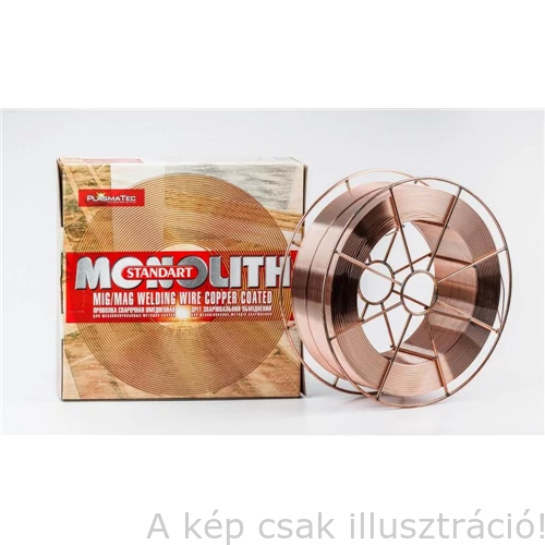 SG2 (EN440:G3Si1) 1,0mm 15kg/cs. hegesztőhuzal, precíziós, S300-as fémkosáron, adapter nem kell Monolith-PLASMATEC