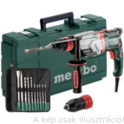 METABO UHEV 2860-2 QUICK SET Multikalapács METABOX 145 L; SDS PLUS FÚRÓ-/VÉSŐKÉSZLETTEL (10 RÉSZES) 600713510