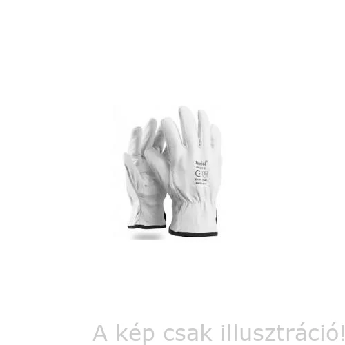 Hegesztő kesztyű AVI marha színbőr fehér 12 pár/cs. (sofőr)  9-es méret Kapriol 28057