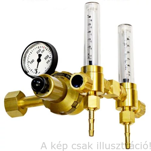 Reduktor AR/CO2, 2 Rotacsöves, UNICONTROL100, palackcsatlak: G1/2