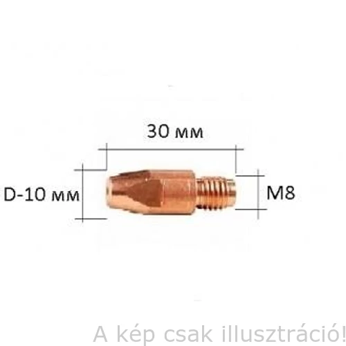 Áramátadó düzni M8x10/30x1,0mm Cu 20db/csomag   H-411064