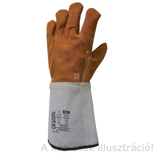 Hegesztő kesztyű kevlár varással és hőszigetelő béléssel, marhabőr 10/XL Coverguard 1WEL250010