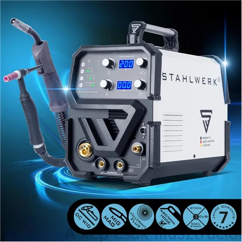 MIG/MAG Heg.gép STAHLWERK MTM 200 ST IGBT inverteres multifunkciós 3 in1 TIG, szinergikus MIG/MAG, MMA 1159, Akció!