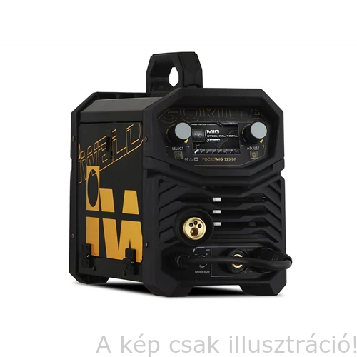 MIG/MAG Heg. gép Iweld GORILLA POCKETMIG 225 DP (230V,200A@30%,200mm huzal dob),kábelekkel 800MIG225DP KIEMELT AKCIÓ!