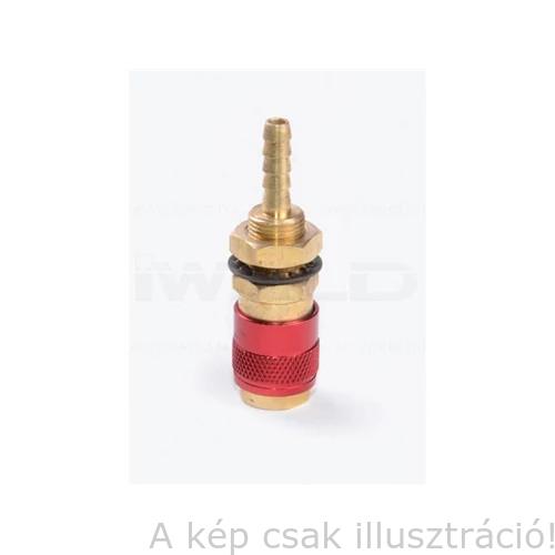 MIG/MAG gyorscsatlakozó gépre 8mm-es tömlőhöz (vízhez) piros 800701P041145