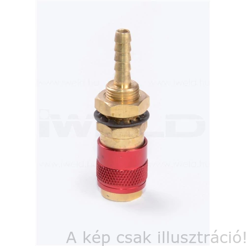 MIG/MAG gyorscsatlakozó gépre 6mm-es tömlőhöz (vízhez) piros 8701P041145 